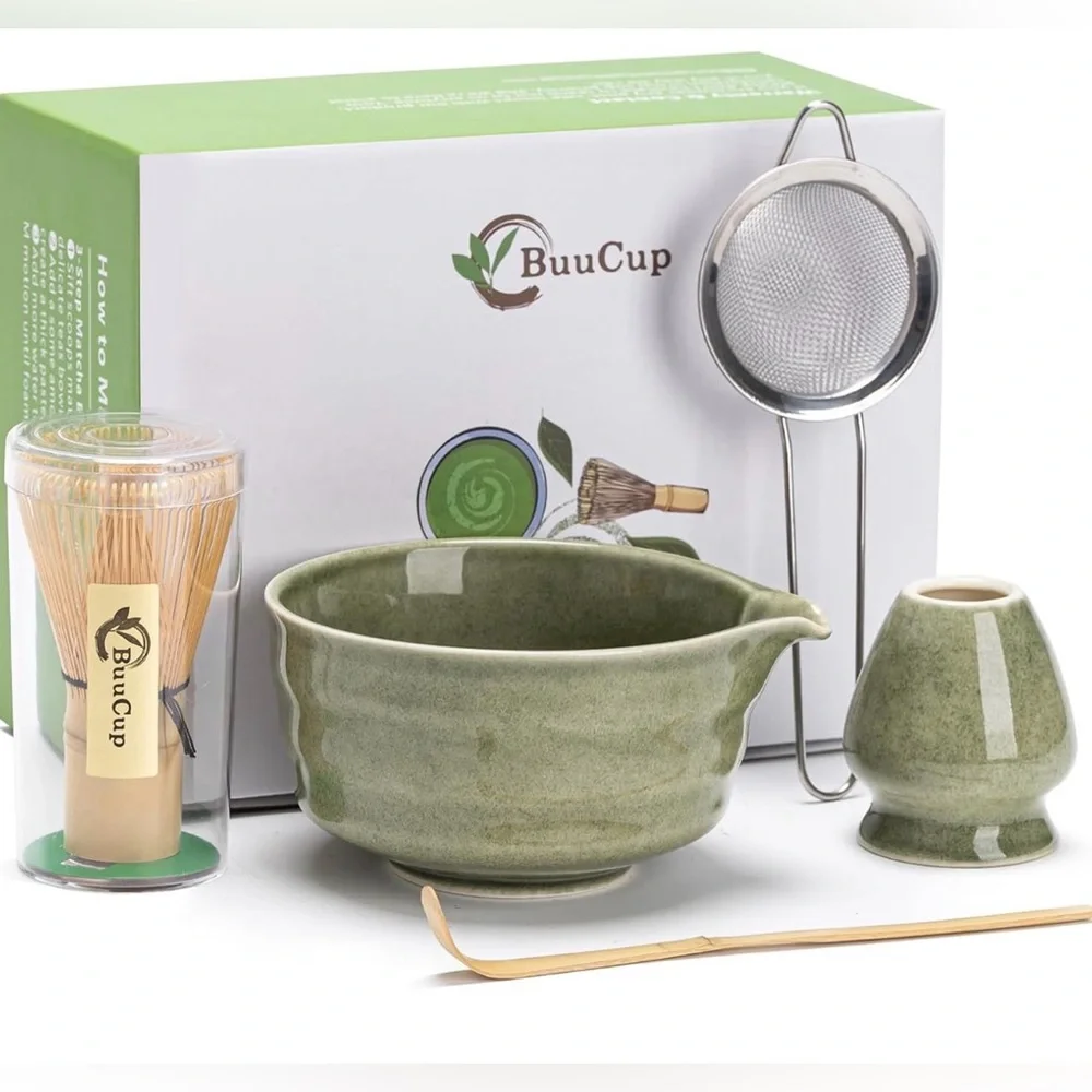 NEW 5 Pcs Jade Green Matcha Kit for Matcha Lover